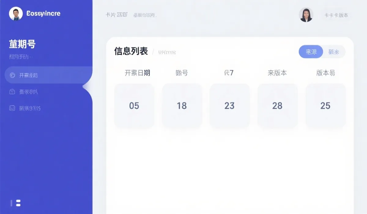 列表展示界面示意图